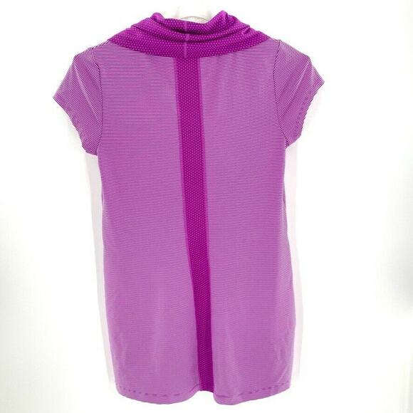 Title Nine Go Tunic‎ Womens Dress Striped Polka Dots Cowl Neck Zip Pockets S - Picture 3 of 9